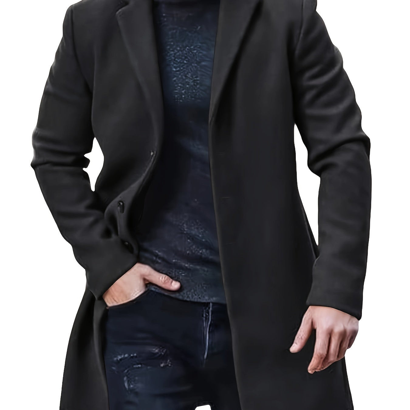 Élégante veste d'hiver à boutonnage simple pour homme | Idéale pour l'hiver
