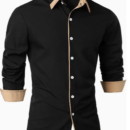 Chemise décontractée respirante à manches longues pour homme