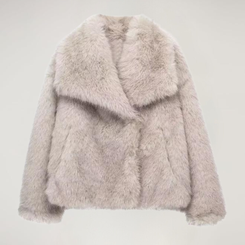 Veste en fausse fourrure - courte - chaude - manteau en fausse fourrure - manteaux et vestes d'hiver pour femmes