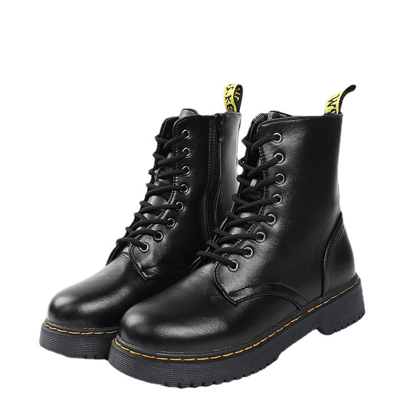 Bottes en cuir - Bottes à lacets antidérapantes pour femmes Bottes d'hiver