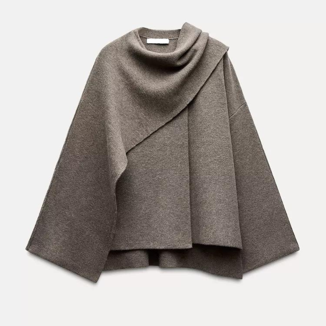 Manteau écharpe - Automne - Laine - Manteau cape - Vestes pour femmes