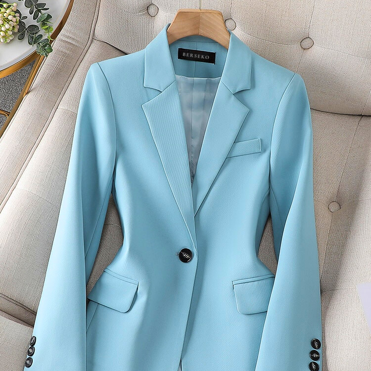 Blazer femme - Coupe ajustée - Simple boutonnage - Tenue de bureau et habillée sophistiquée