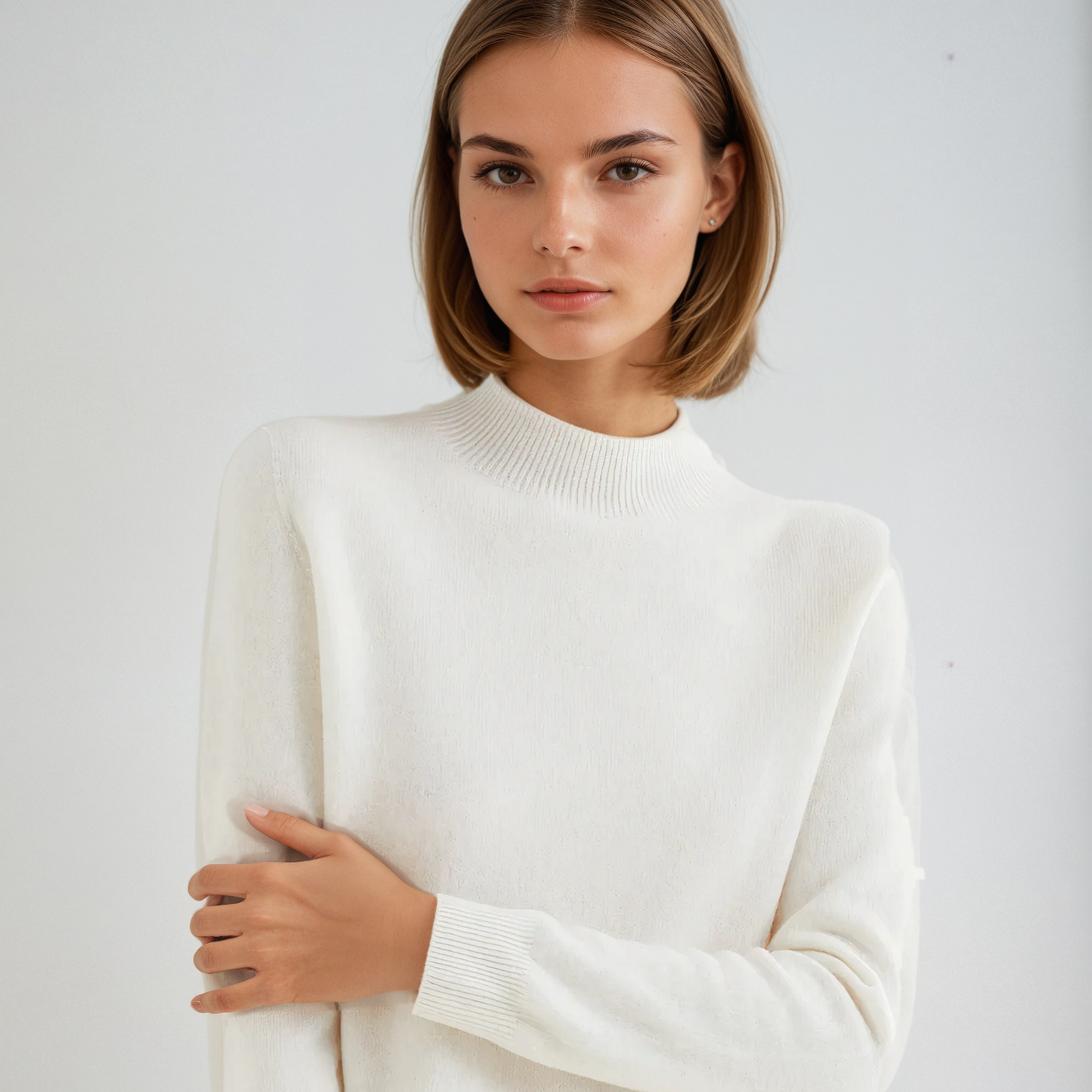 Cerise - Pull Tricoté En Cachemire