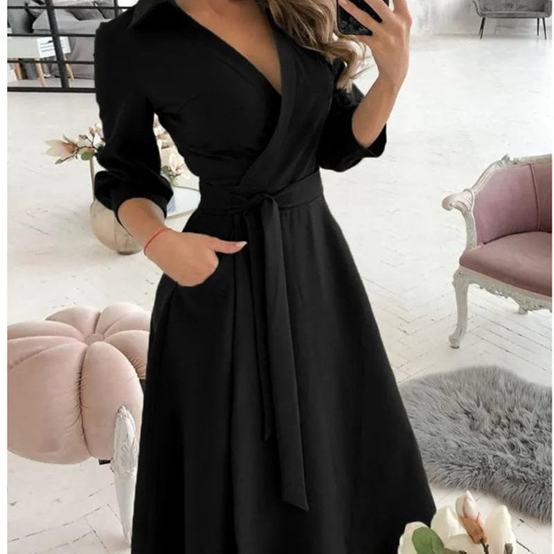 Lucy - Robe mi-longue élégante - pour Femme | Parfaite pour les occasions formelles