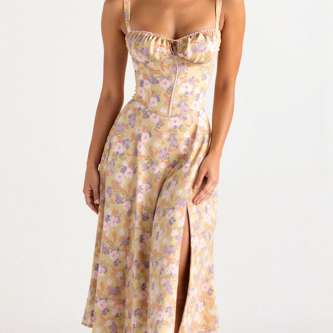 Robe mi-longue corset Kiana