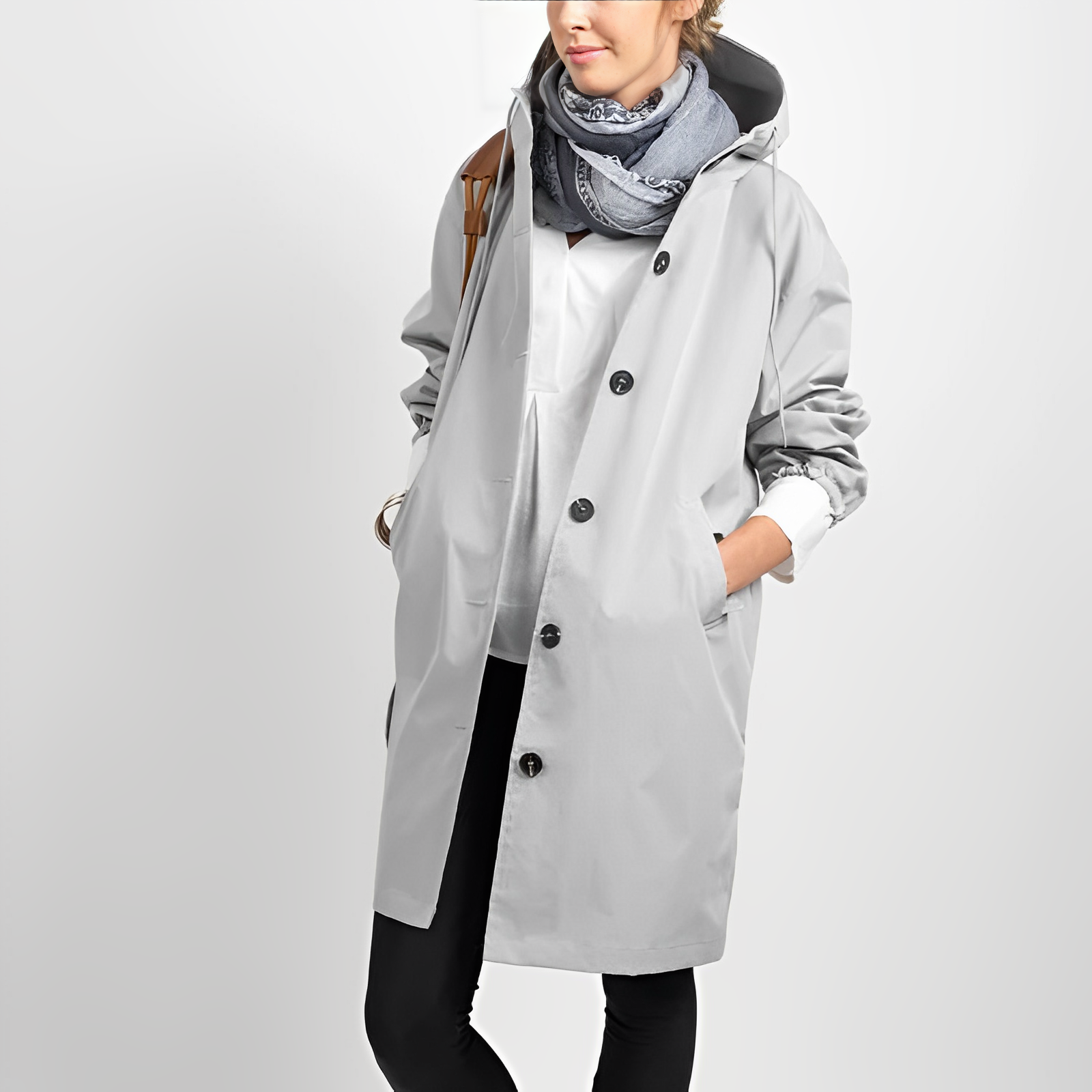 Veste de pluie imperméable classique avec capuche pour femme | Parfaite pour les activités de plein air