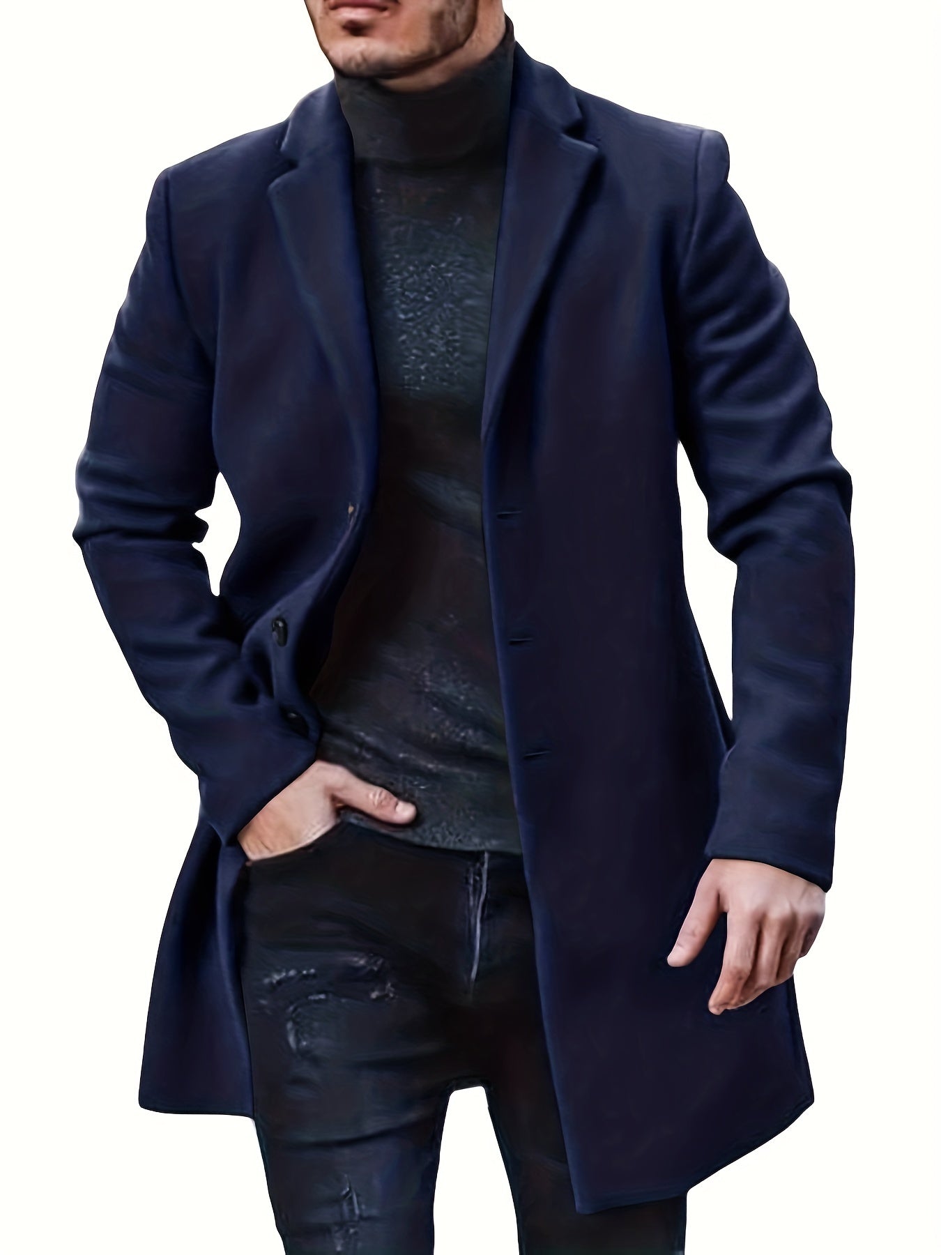 Élégante veste d'hiver à boutonnage simple pour homme | Idéale pour l'hiver