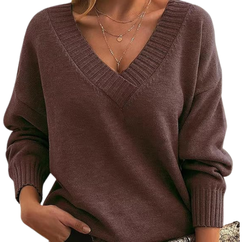 Pull chic en cachemire à col en V | Parfait pour un usage quotidien