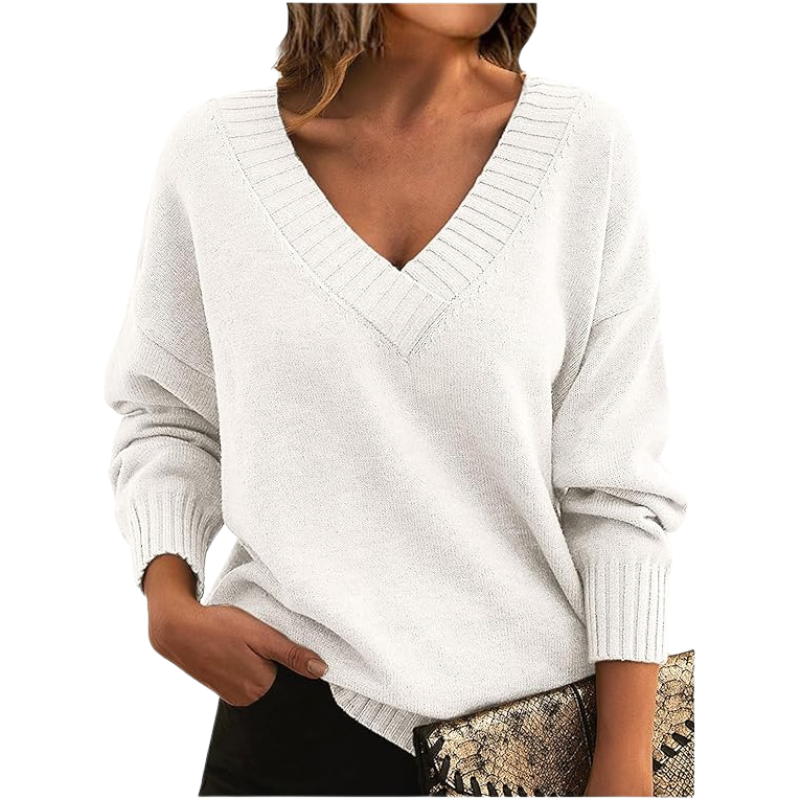 Pull chic en cachemire à col en V | Parfait pour un usage quotidien