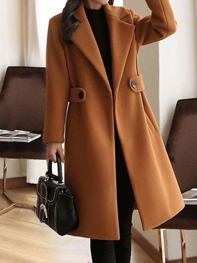 Regina - Manteau d'hiver en laine cintré pour femme