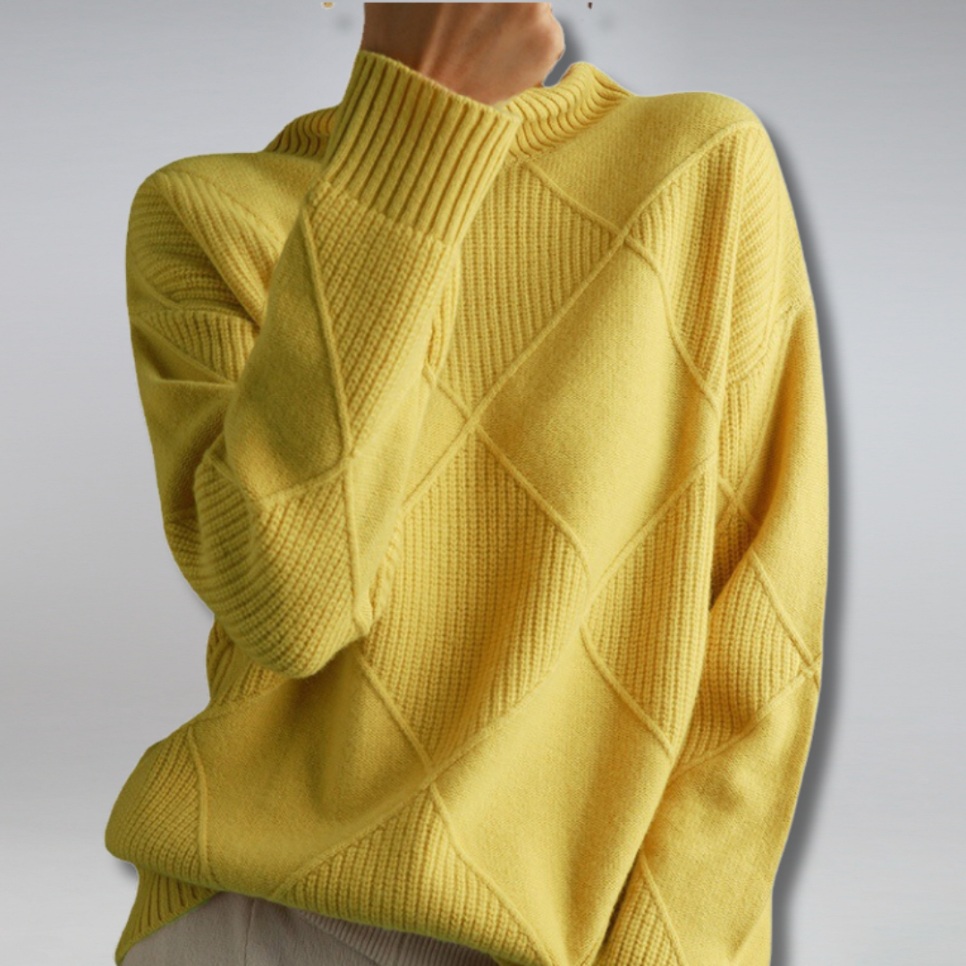 Pull à col roulé en cachemire pour femme