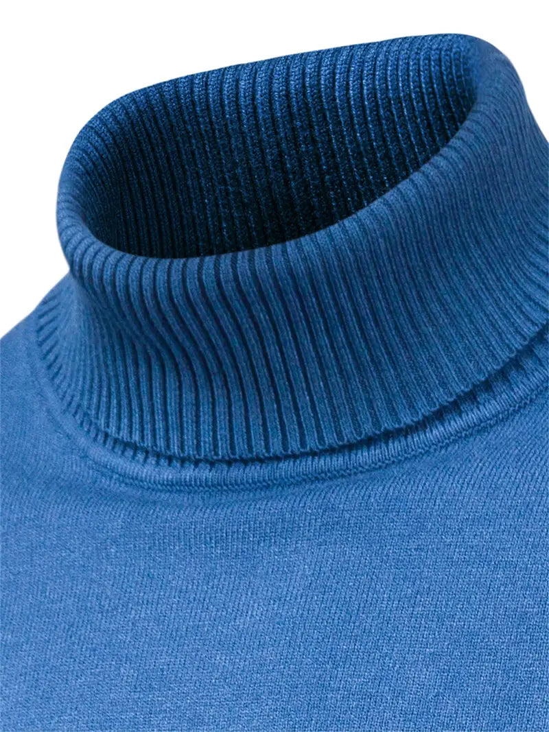 Pull à col roulé pour homme - Coupe slim - Maille douce - Manches longues Tenue décontractée chic