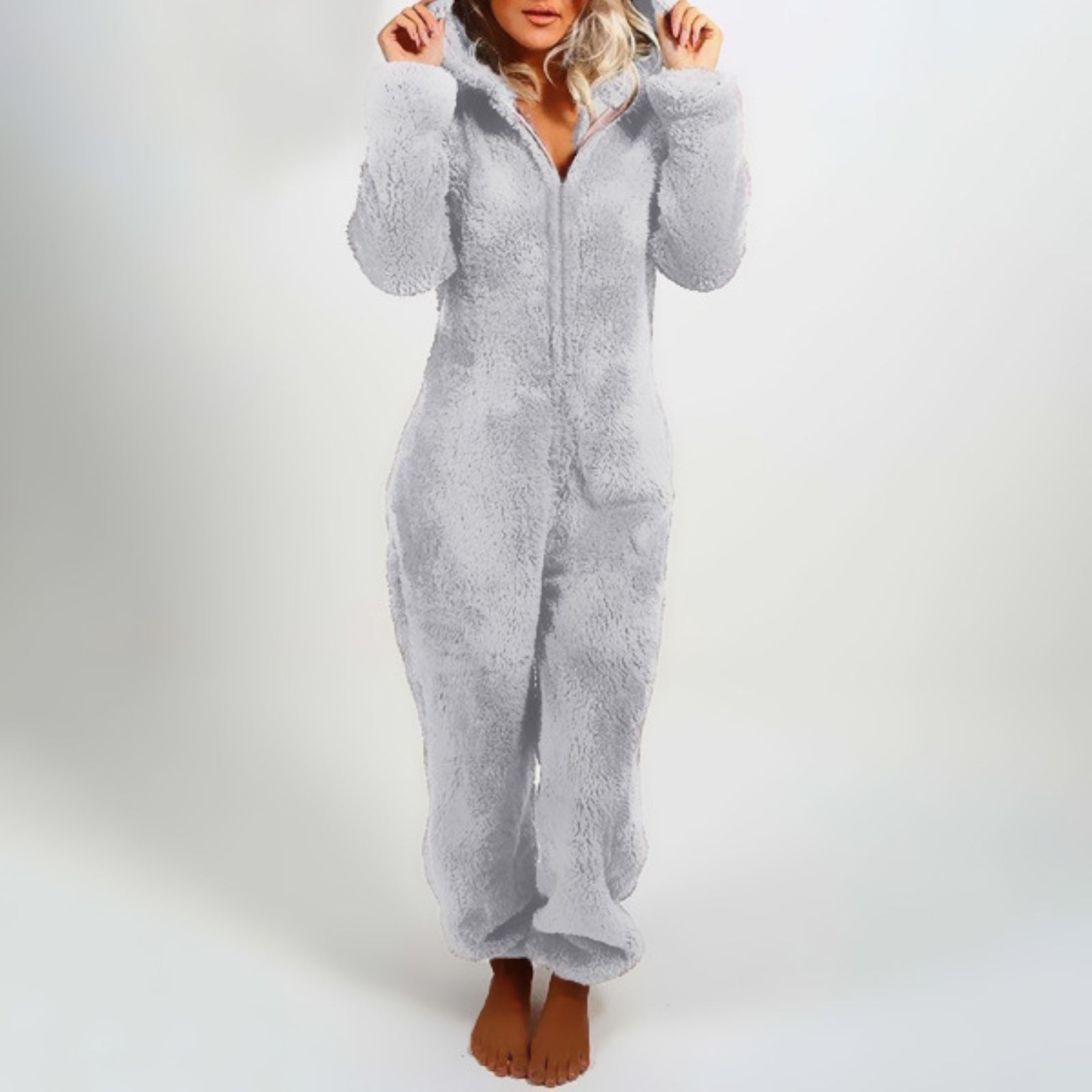 Lorinda - Pyjama d'hiver élégant avec capuche pour femme