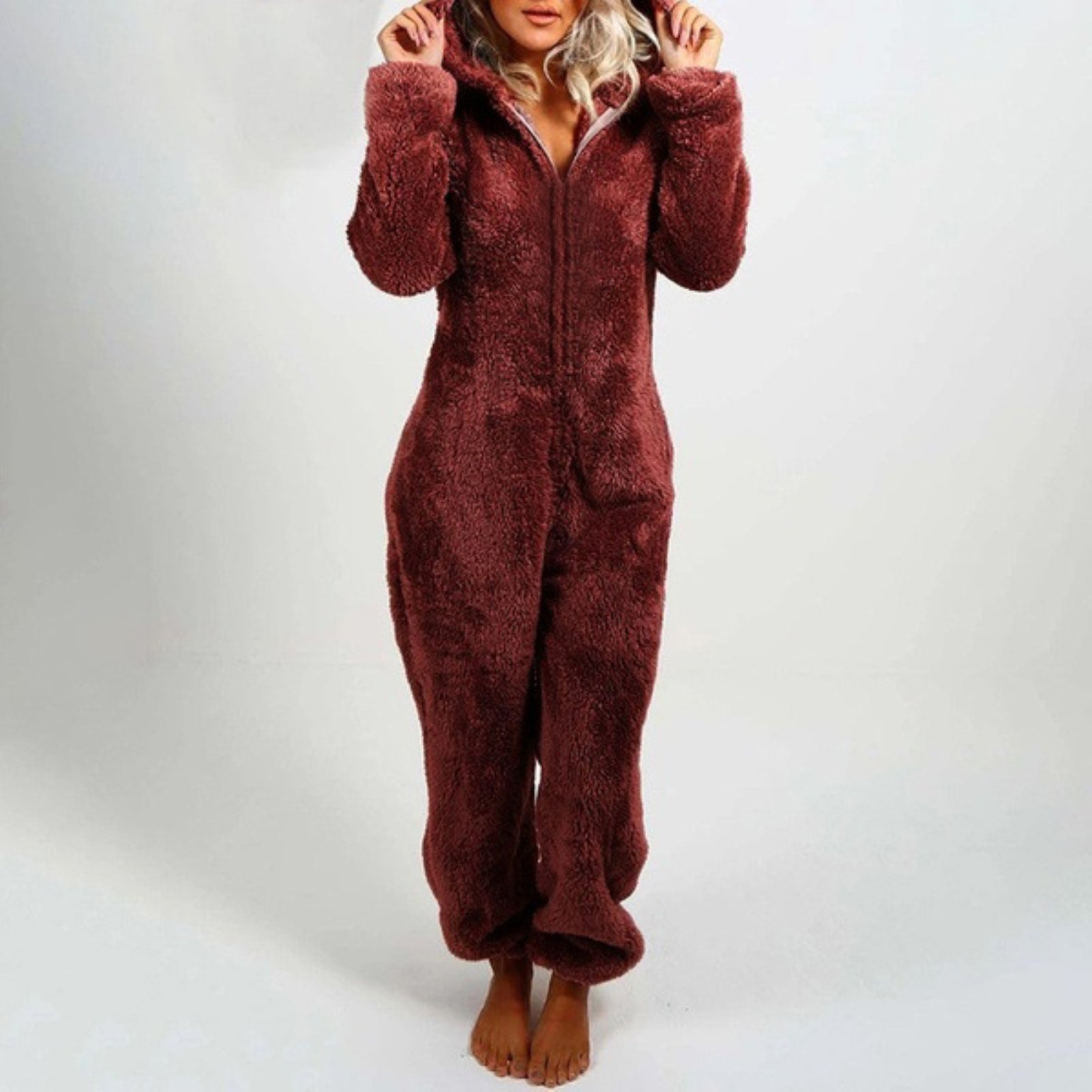 Lorinda - Pyjama d'hiver élégant avec capuche pour femme