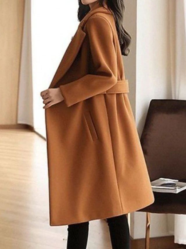 Regina - Manteau d'hiver en laine cintré pour femme
