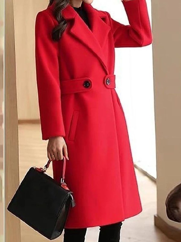 Regina - Manteau d'hiver en laine cintré pour femme
