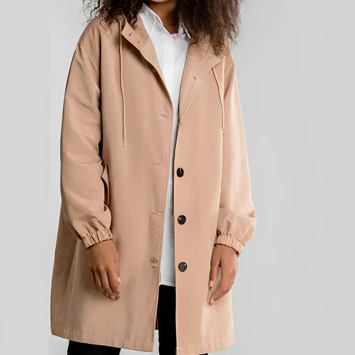 Veste de pluie imperméable classique avec capuche pour femme | Parfaite pour les activités de plein air