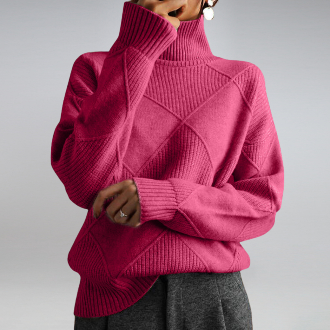 Pull à col roulé en cachemire pour femme