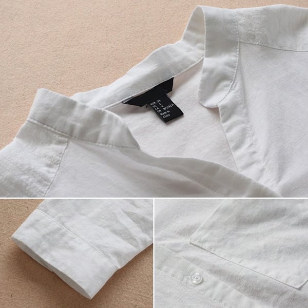 Chemise décontractée en coton et lin
