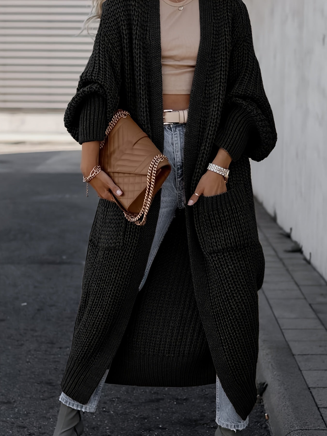 Cardigan en laine à maille décontractée pour femme | Idéal pour un usage quotidien