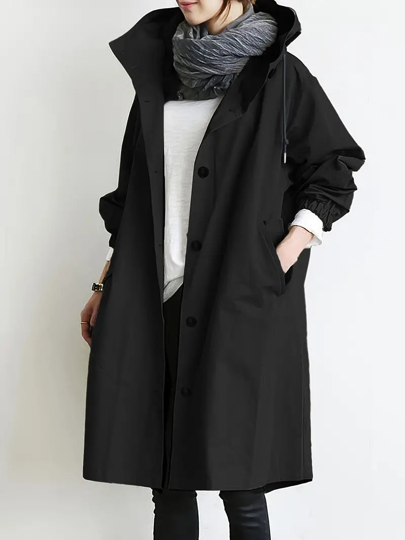Veste de pluie élégante et imperméable avec capuche pour femmes | Parfaite pour les activités de plein air