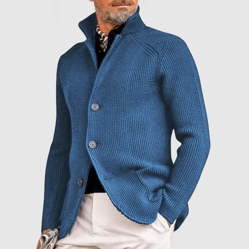 Cardigan en maille pour homme - Pull classique à boutons avec un design côtelé pour un style sophistiqué
