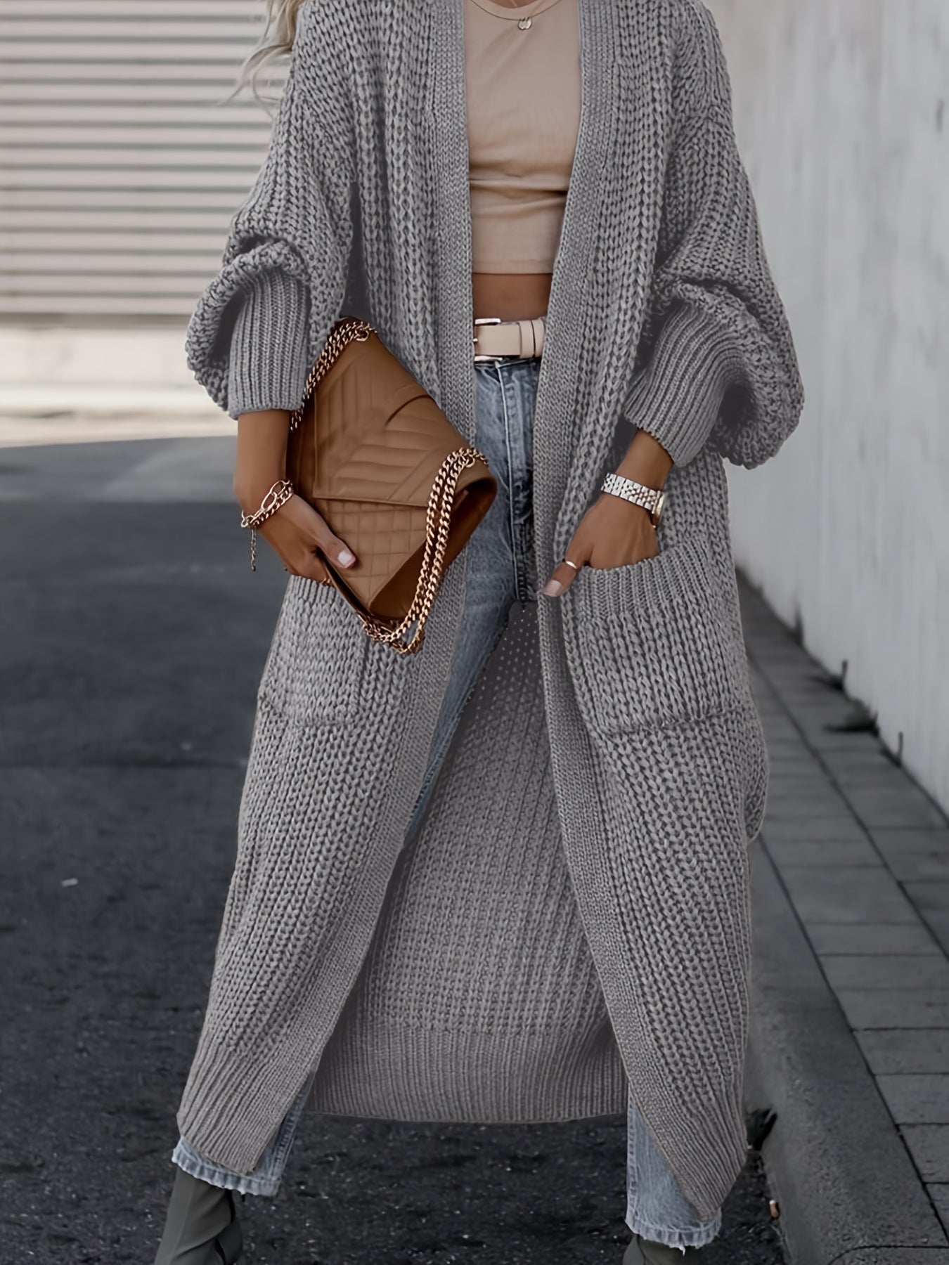 Cardigan en laine à maille décontractée pour femme | Idéal pour un usage quotidien