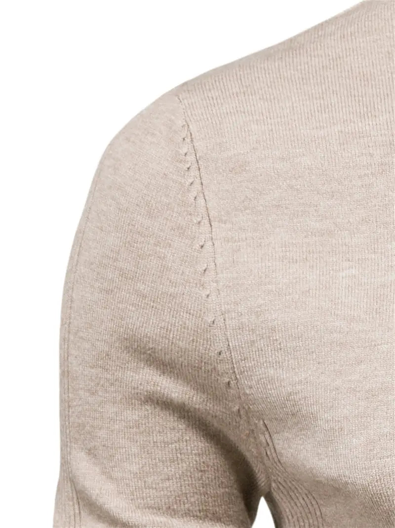 Pull à col roulé pour homme - Coupe slim - Maille douce - Manches longues Tenue décontractée chic