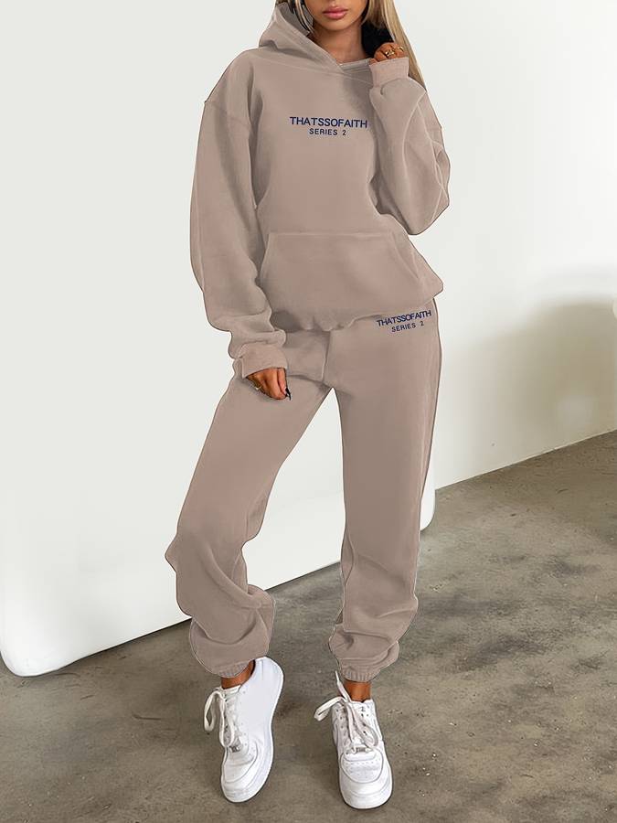 Lian - Ensemble confortable de sweat-shirt et pantalon de jogging pour l'hiver Femmes