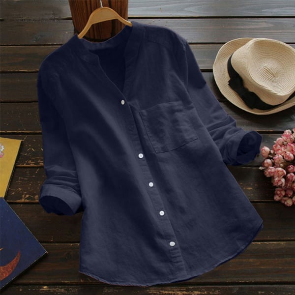 Chemise décontractée en coton et lin