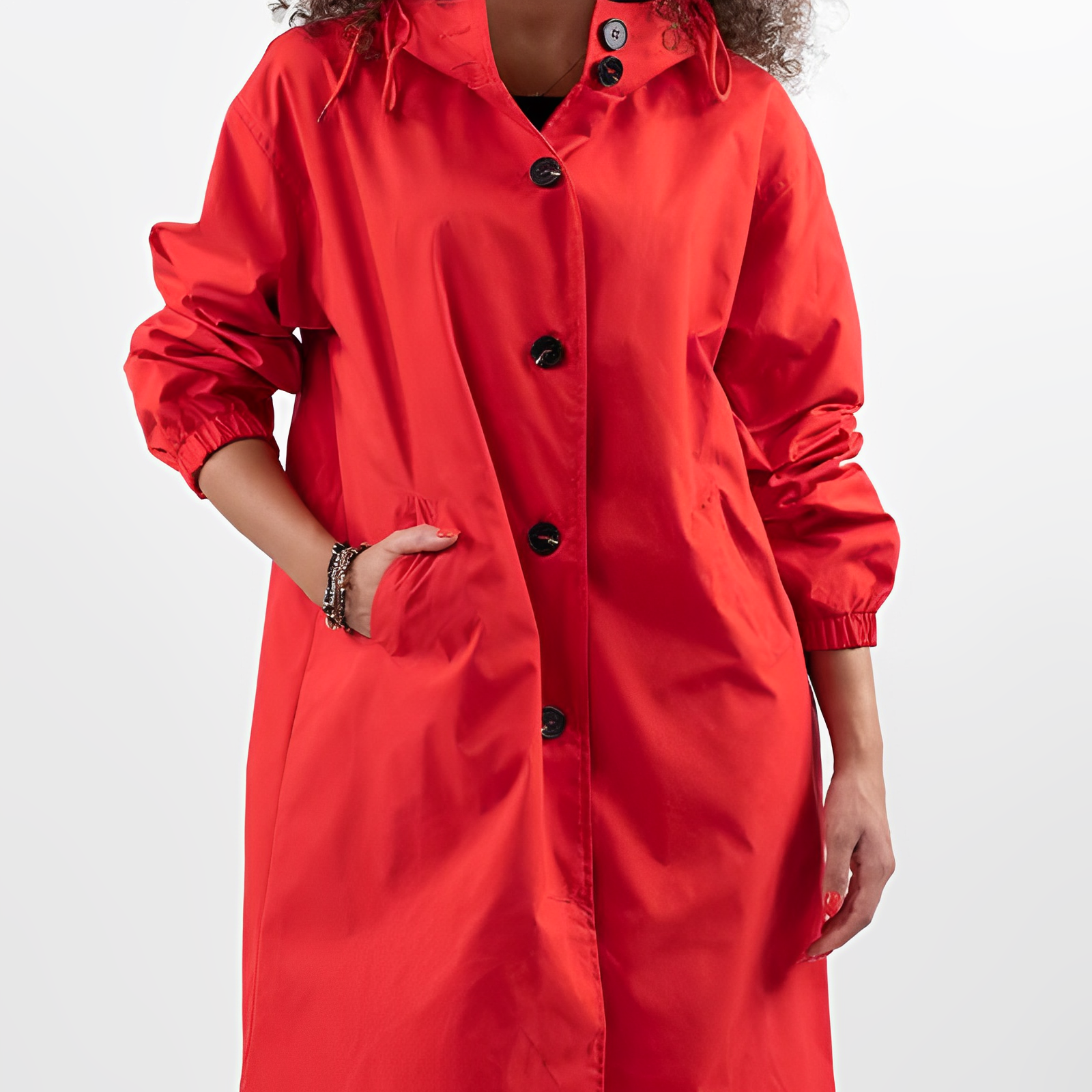 Veste de pluie imperméable classique avec capuche pour femme | Parfaite pour les activités de plein air