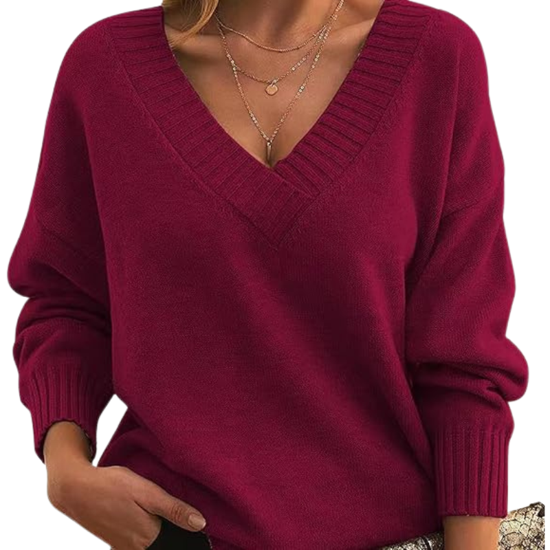 Pull chic en cachemire à col en V | Parfait pour un usage quotidien