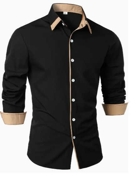 Chemise décontractée respirante à manches longues pour homme