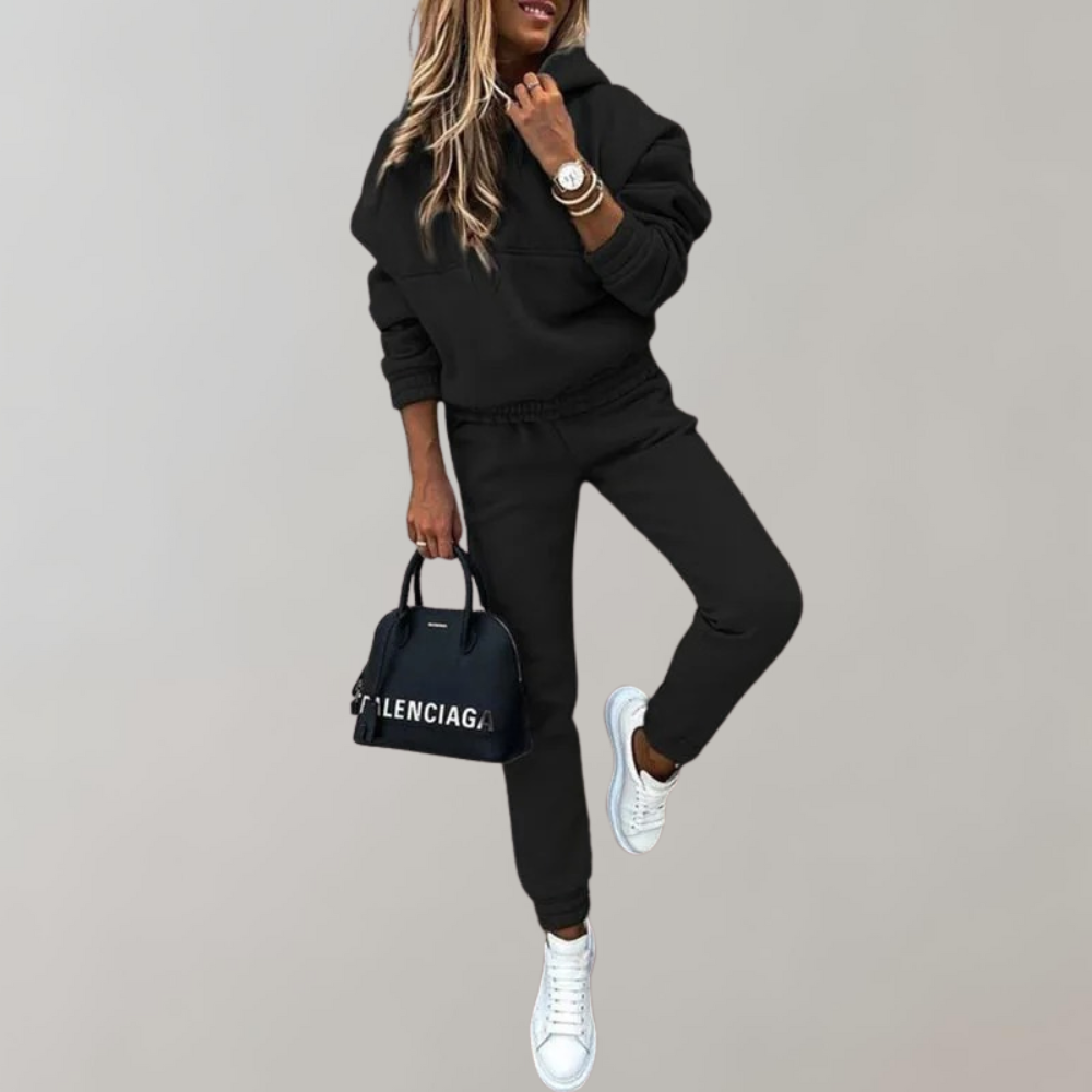 Veste et survêtement décontractés en coton avec capuche de style rétro pour femme | Parfaits pour les journées décontractées
