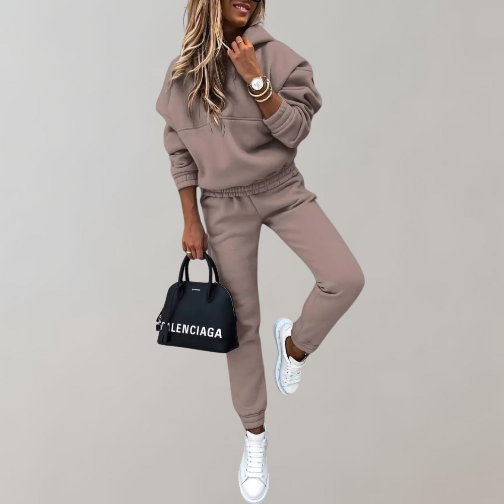Veste et survêtement décontractés en coton avec capuche de style rétro pour femme | Parfaits pour les journées décontractées