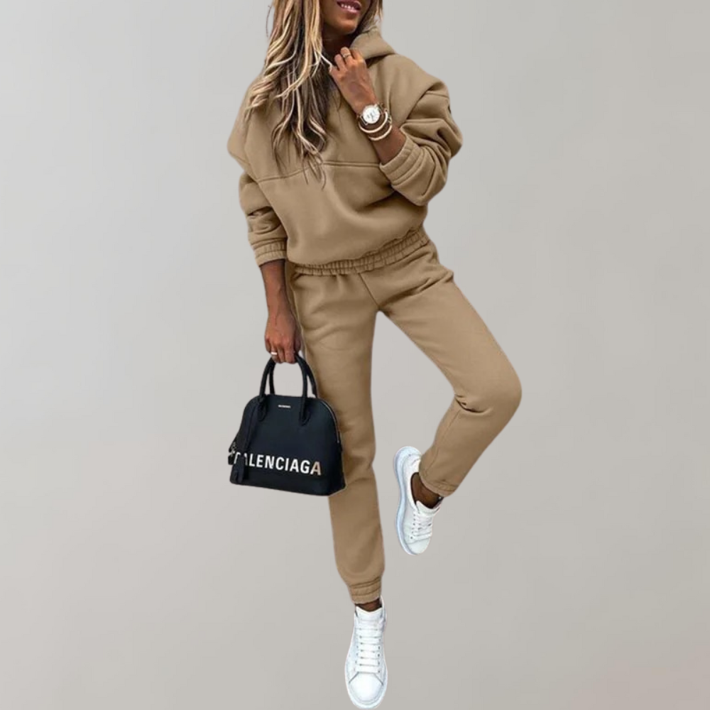 Veste et survêtement décontractés en coton avec capuche de style rétro pour femme | Parfaits pour les journées décontractées