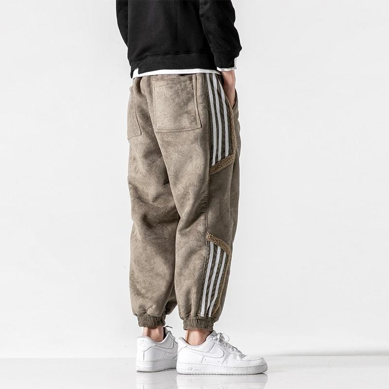 Pantalon de jogging pour homme - Coupe décontractée, doublé de polaire, avec rayures pour un style urbain