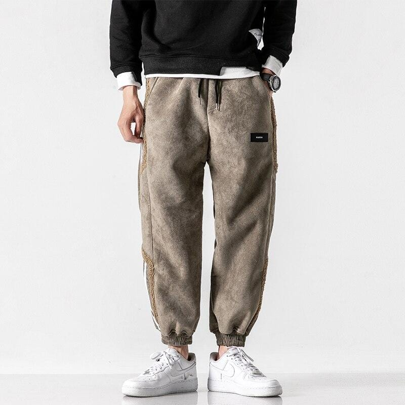 Pantalon de jogging pour homme - Coupe décontractée, doublé de polaire, avec rayures pour un style urbain