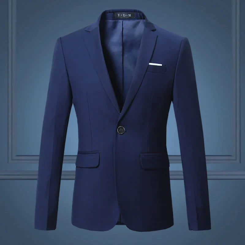 Blazer classique pour homme, uni et formel