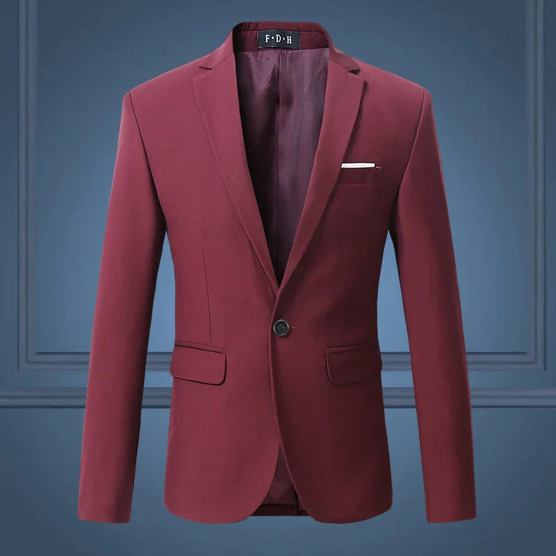 Blazer classique pour homme, uni et formel