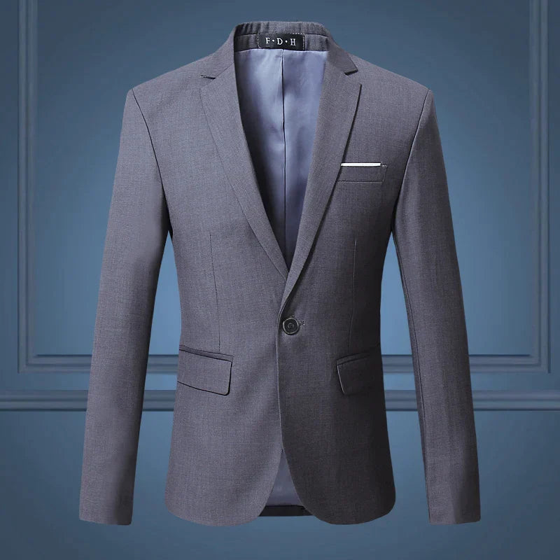 Blazer classique pour homme, uni et formel