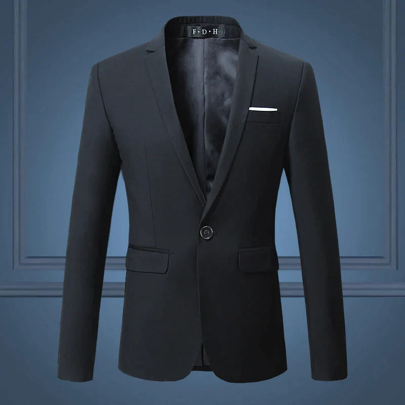 Blazer classique pour homme, uni et formel