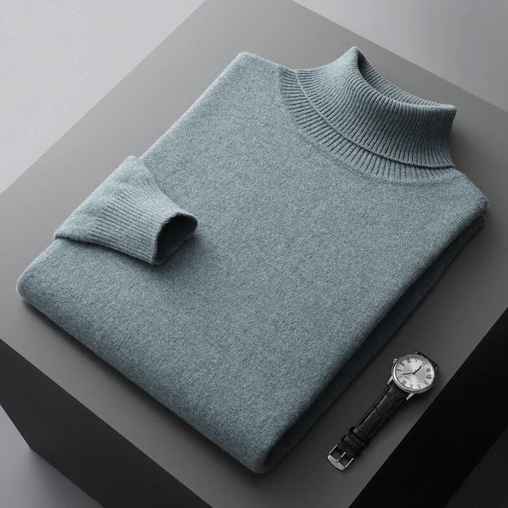 Pull à col roulé en cachemire pour homme de haute qualité