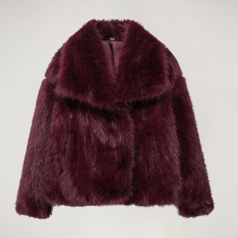 Veste en fausse fourrure - courte - chaude - manteau en fausse fourrure - manteaux et vestes d'hiver pour femmes