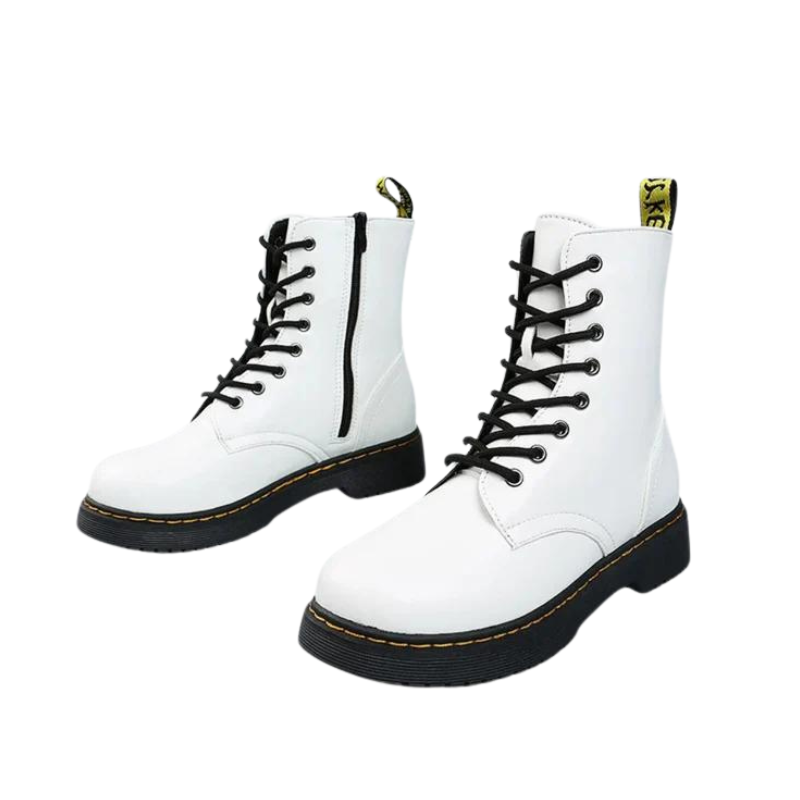 Bottes en cuir - Bottes à lacets antidérapantes pour femmes Bottes d'hiver