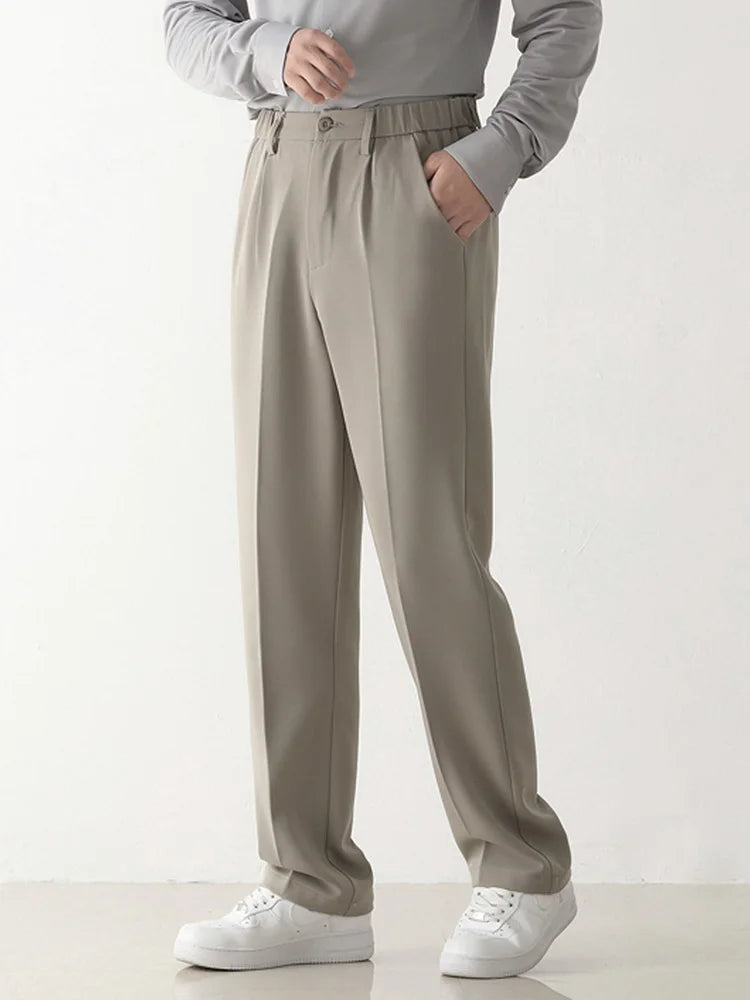 Pantalon habillé drapé pour homme - Pantalon ajusté à coupe décontractée pour les tenues professionnelles et décontractées