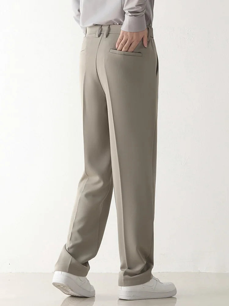 Pantalon habillé drapé pour homme - Pantalon ajusté à coupe décontractée pour les tenues professionnelles et décontractées
