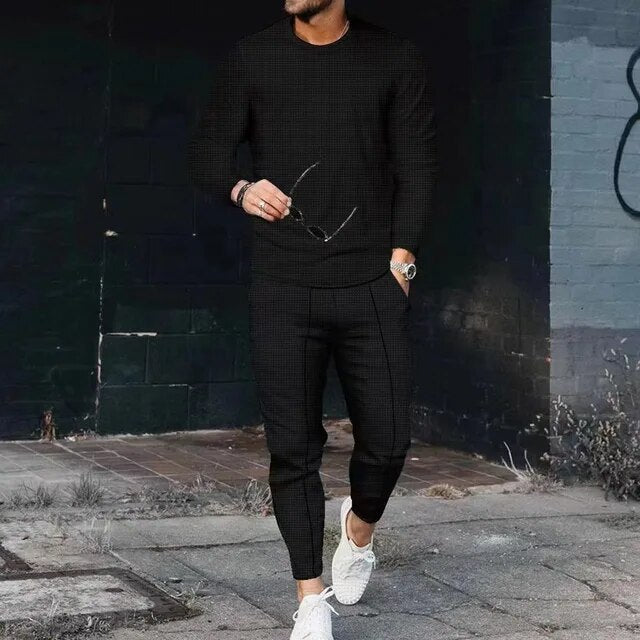 Ensemble manches longues et pantalon slim pour homme