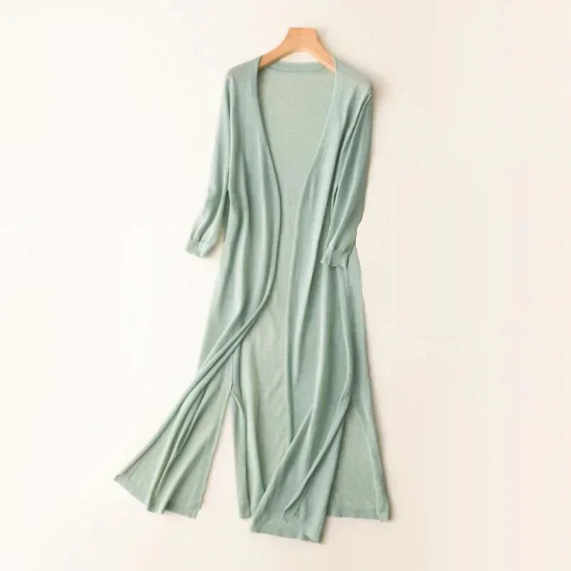 Cardigan femme à manches longues en duvet