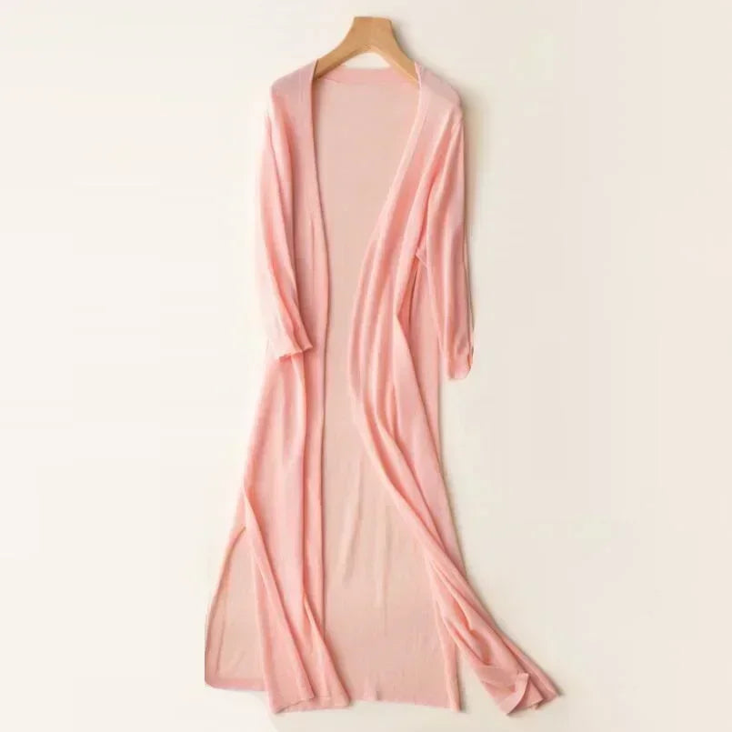 Cardigan femme à manches longues en duvet
